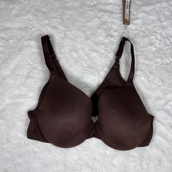 SKIMS Smoothing Intimates Full Coverage Lightly Lined Bra Cocoa 34B BA-TSH-4655 - Picture 3 of 9